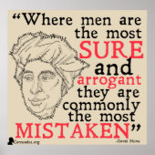 David Hume Quote Poster (Voorkant)
