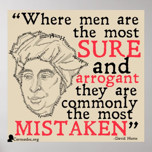 David Hume Quote Poster (Voorkant)