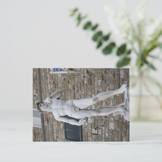 David in de Piazza della Signoria, Florence Briefkaart (Staand voorkant)