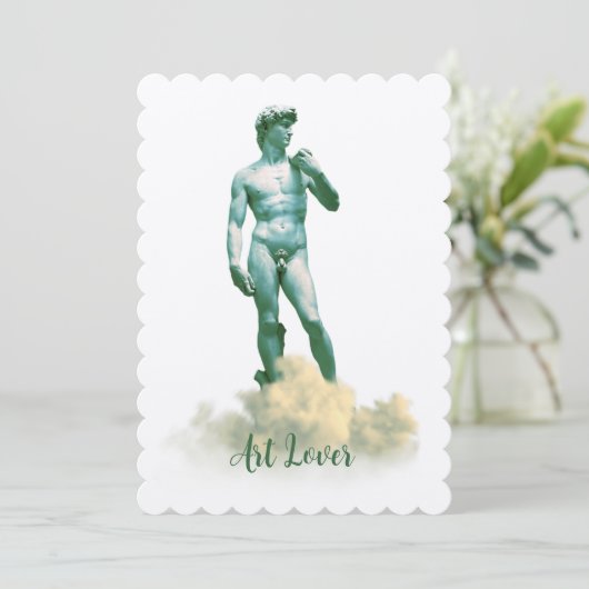 David in de wolken kaart (Staand voorkant)