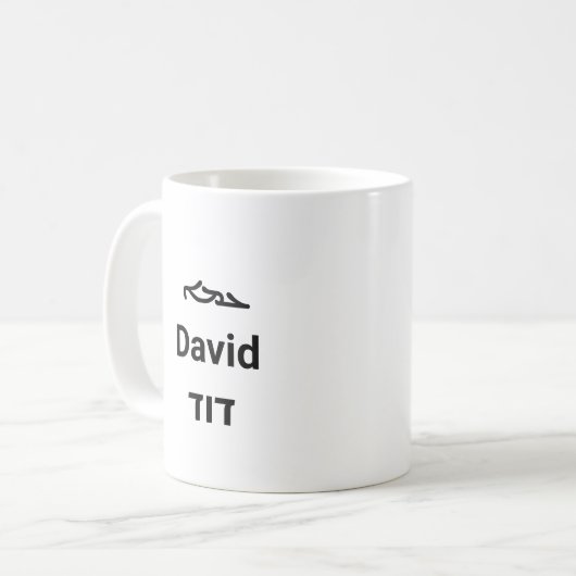 David in drie scripts koffiemok (Voorkant links)