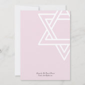 David in het roze joods kaart (Achterkant)