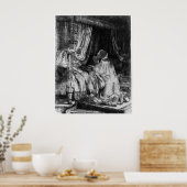 David in Prayer - Rembrandt - 1652 Poster (Keuken)