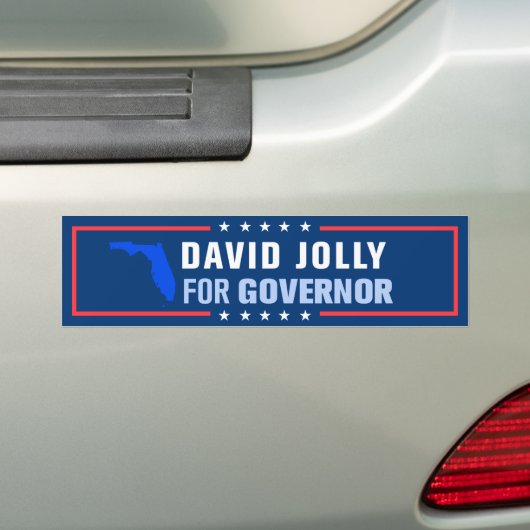 David Jolly voor gouverneur van Florida Bumpersticker (Op auto)