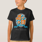 David jongens D naam & betekenis ridders schild T-shirt (Voorkant)