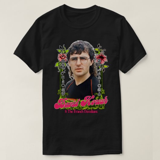 David Koresh Retro Style Design T-shirt (Design voorkant)