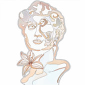 David - Line Drawing of man - Essense of Line Post Sticker (Voorkant)