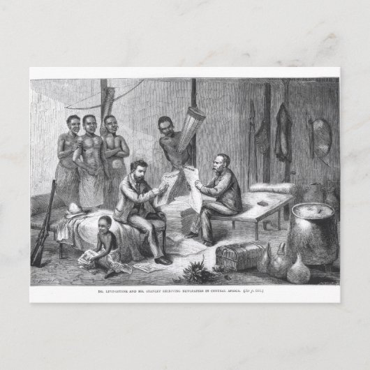 David Livingstone (1813-1873) en Henry Mort Briefkaart (Voorkant)