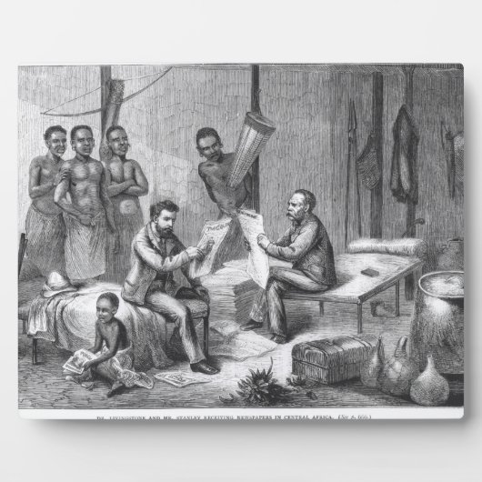 David Livingstone (1813-1873) en Henry Mort Fotoplaat (Voorkant)