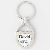 David means Beloved Keyring Sleutelhanger (Voorkant)