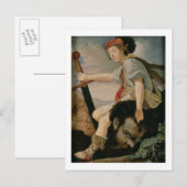 David met het hoofd van Goliath Briefkaart (Voorkant / Achterkant)