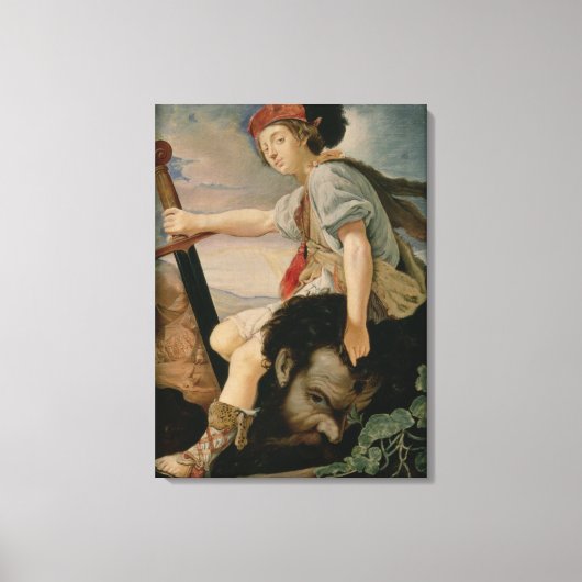 David met het hoofd van Goliath Canvas Afdruk (Voorkant)
