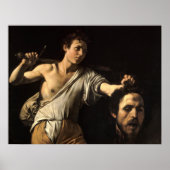 David met het hoofd van Goliath, Caravaggio Poster (Voorkant)