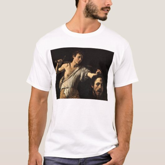 David met het hoofd van Goliath, Caravaggio T-shirt (Voorkant)