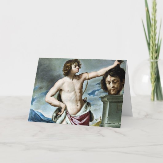 David met het hoofd van Goliath Kunstkaart Kaart (Voorkant)