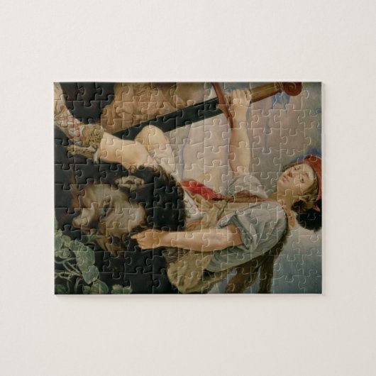 David met het hoofd van Goliath Legpuzzel (Horizontaal)