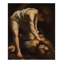 David met het hoofd van Goliath