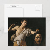 David met het hoofd van Goliath van Caravaggio Briefkaart (Voorkant / Achterkant)