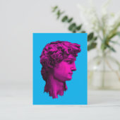 David Michelangelo Fuchsia Briefkaart (Staand voorkant)