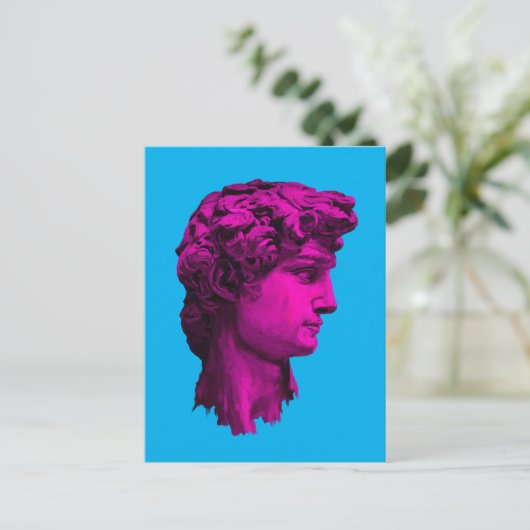 David Michelangelo Fuchsia Briefkaart (Staand voorkant)