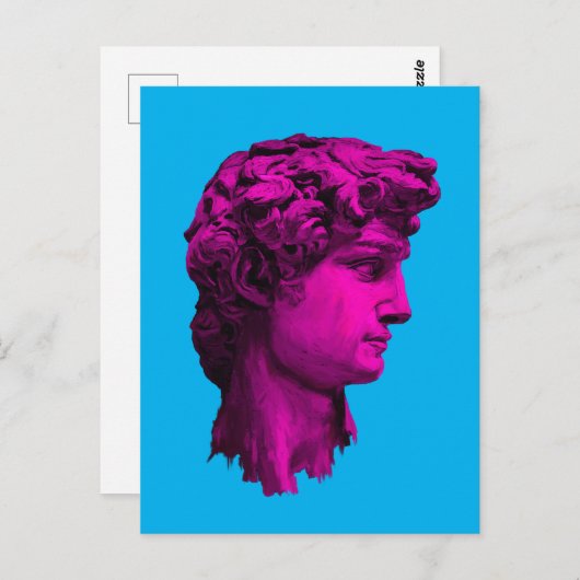 David Michelangelo Fuchsia Briefkaart (Voorkant / Achterkant)