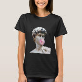 David Michelangelo met Bubblegum Statue Art Man W T-shirt (Voorkant)