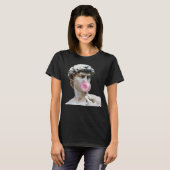 David Michelangelo met Bubblekauwgom Beeld Man Vro T-shirt (Voorkant volledig)