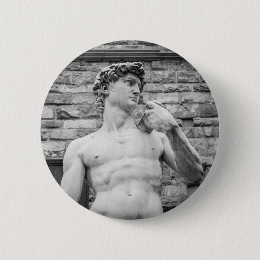 David (Michelangelo) Ronde Button 5,7 Cm (Voorkant)