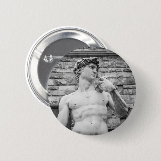 David (Michelangelo) Ronde Button 5,7 Cm (Voorkant /achterkant)