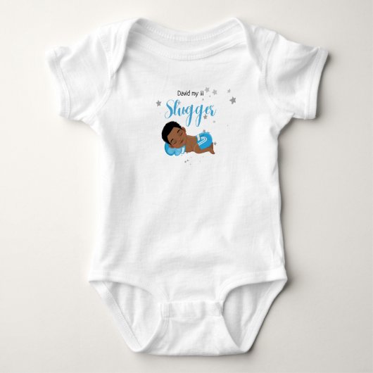 David my lil slugger t-shirt bodysuit (Voorkant)