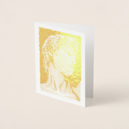 David, na Michelangelo ... goudfoliebriefkaart Folie Kaarten