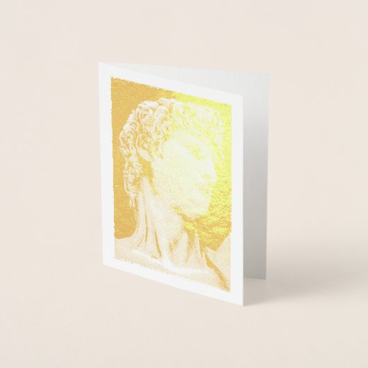 David, na Michelangelo ... goudfoliebriefkaart Folie Kaarten (Voorkant)