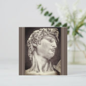 David, na Michelangelo, potloodtekening, Kaart (Staand voorkant)