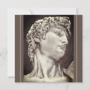 David, na Michelangelo, potloodtekening, Kaart