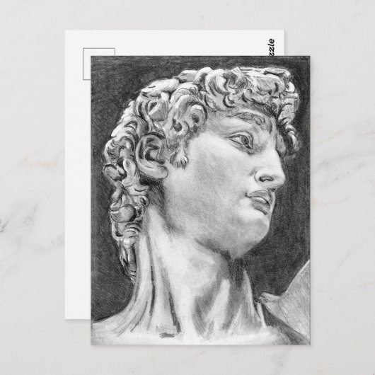 David na Michelangelo ... schets 2004 / 2005 Briefkaart (Voorkant / Achterkant)