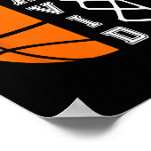 David Naam Gepersonaliseerde Basketbalspeler Grafi Poster (Hoek)