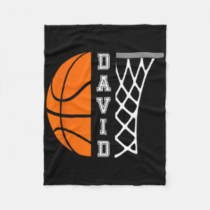 David Naam Gepersonaliseerde Bysketbyll Speler Gra Fleece Deken