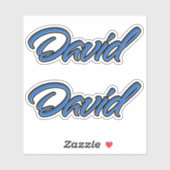David Name blue Aufkleber Sticker Stickerset (Vel)