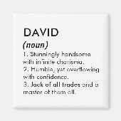 David name, Editable name, Custom name Magneet (Voorkant)