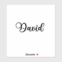 David Name - Handgeschreven kalligrafie Sticker