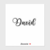 David Name - Handgeschreven kalligrafie Sticker (Vel)