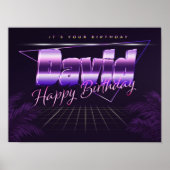 David Name Vorname Poster Geburtstag (Voorkant)