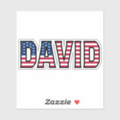 David Name Vorname USA Sticker Stickerset (Vel)