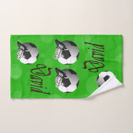 David Name With Voetballen, Handdoek (Handdoek)