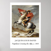 David – Napoleon Crossing the Alps  Poster (Voorkant)