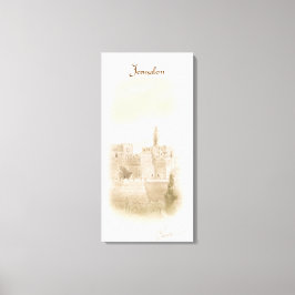 David Oude Stad Jeruzalem Israël Kunst Schilderen Canvas Afdruk