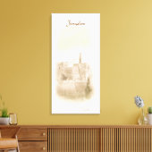 David Oude Stad Jeruzalem Israël Kunst Schilderen Canvas Afdruk (Insitu (Woonkamer))
