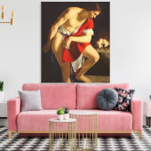 David overdenkt het hoofd van Goliath Canvas Afdruk (Insitu (Woonkamer))