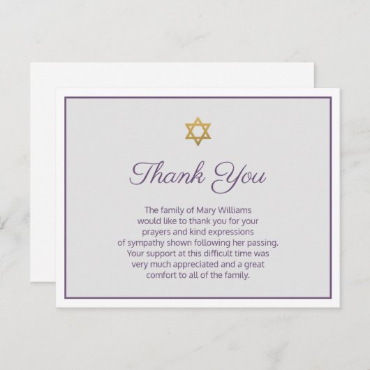 David Paarse en Greenery begrafenis Bedankkaart (Voorkant / Achterkant)