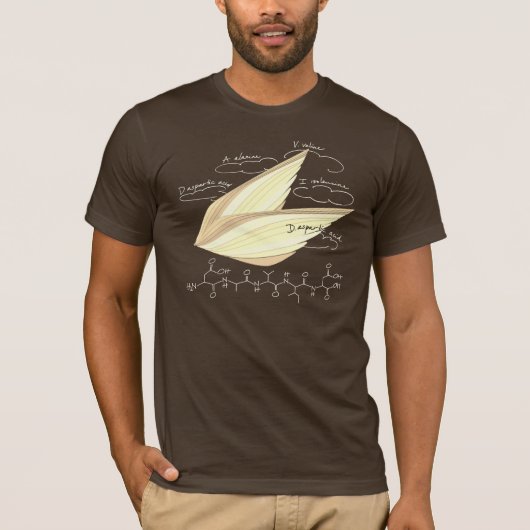 DAVID-peptide, AUC-thema, aangepaste tekst, donker T-shirt (Voorkant)